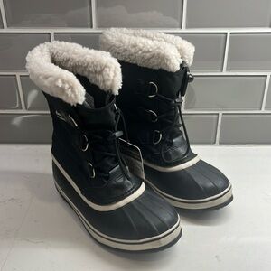 Sorel Women's Winter Carnival Boot Rain‎ and Snow Waterproof Black Stone Size 6